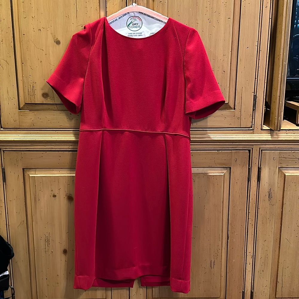 J.Crew red short sleeve dress